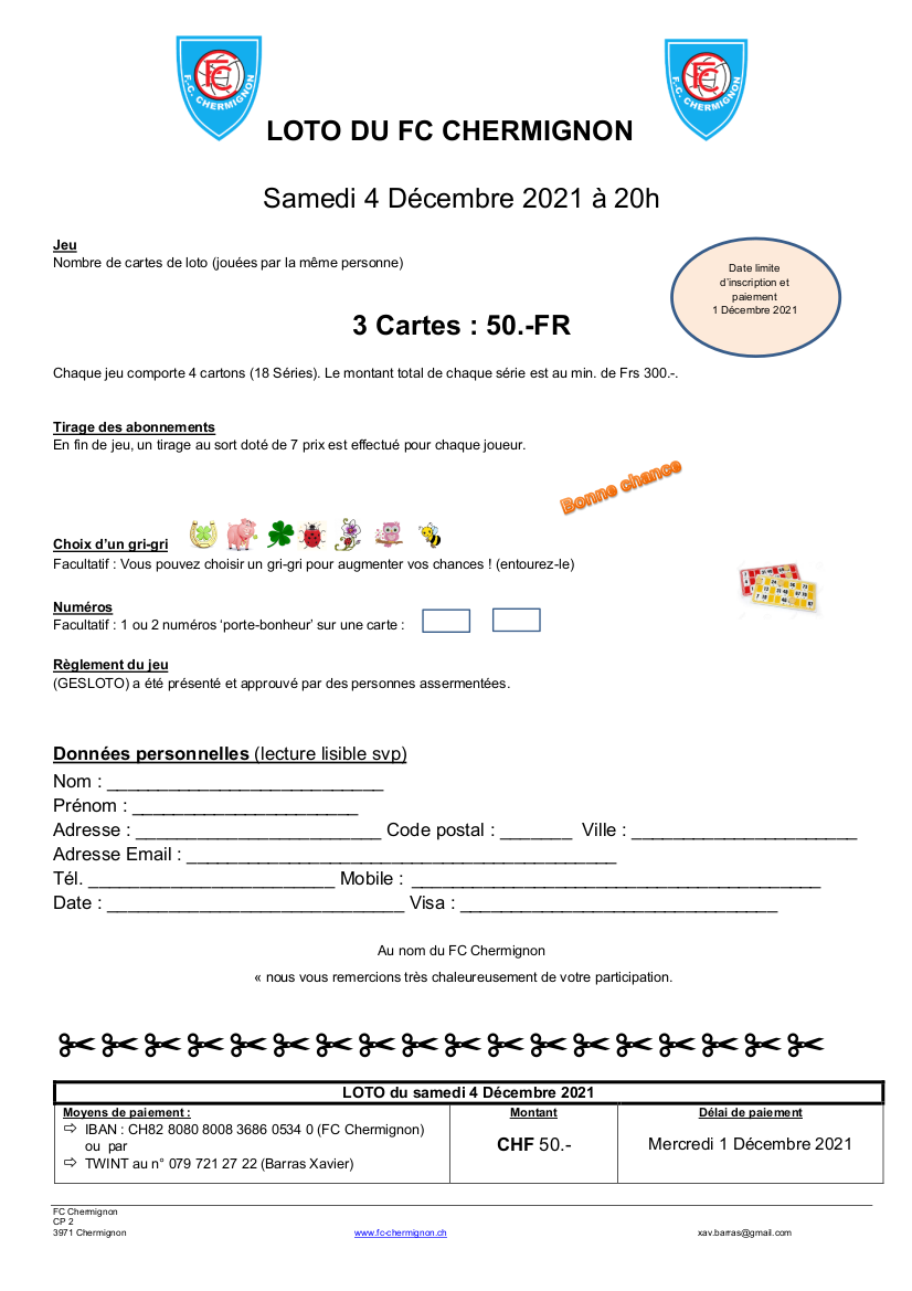 loto inscription 2021